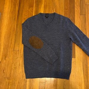 J Crew v-neck elbow patch sweater